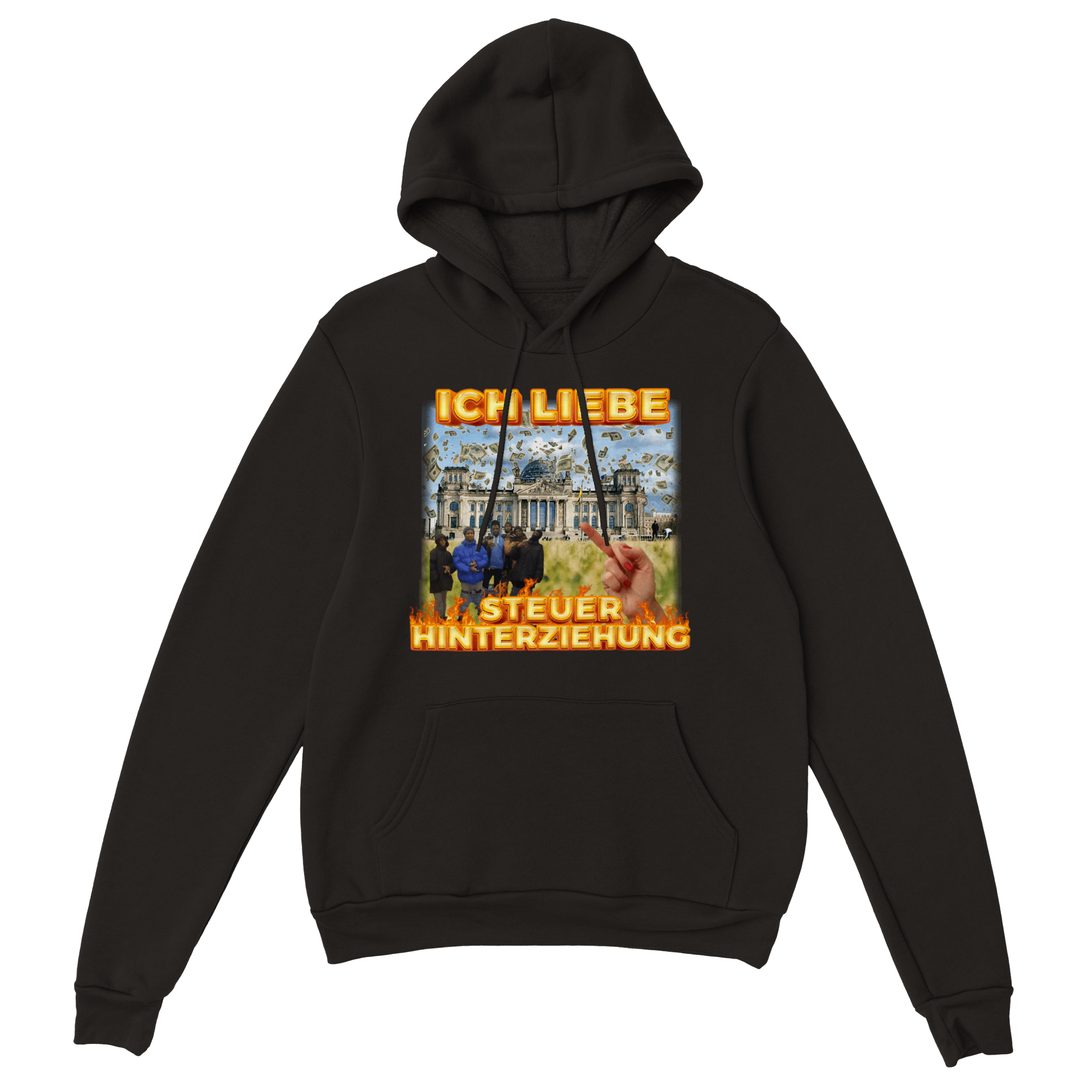 ICH LIEBE STEUERHINTERZIEHUNG DESIGN HOODIE - LetztesHemd