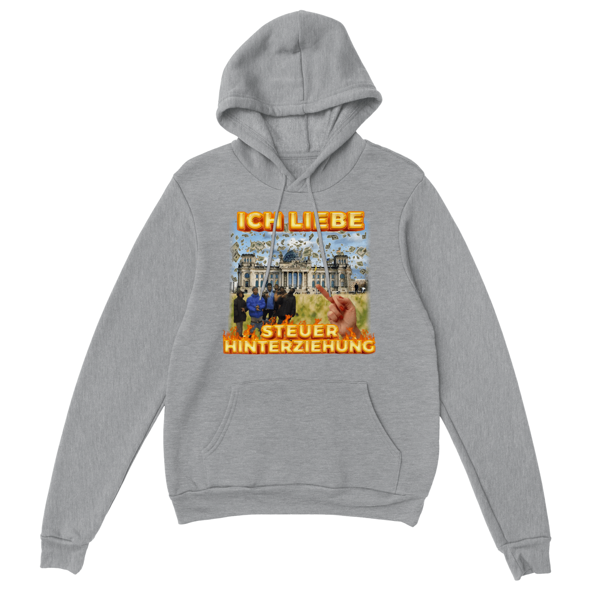 ICH LIEBE STEUERHINTERZIEHUNG DESIGN HOODIE - LetztesHemd