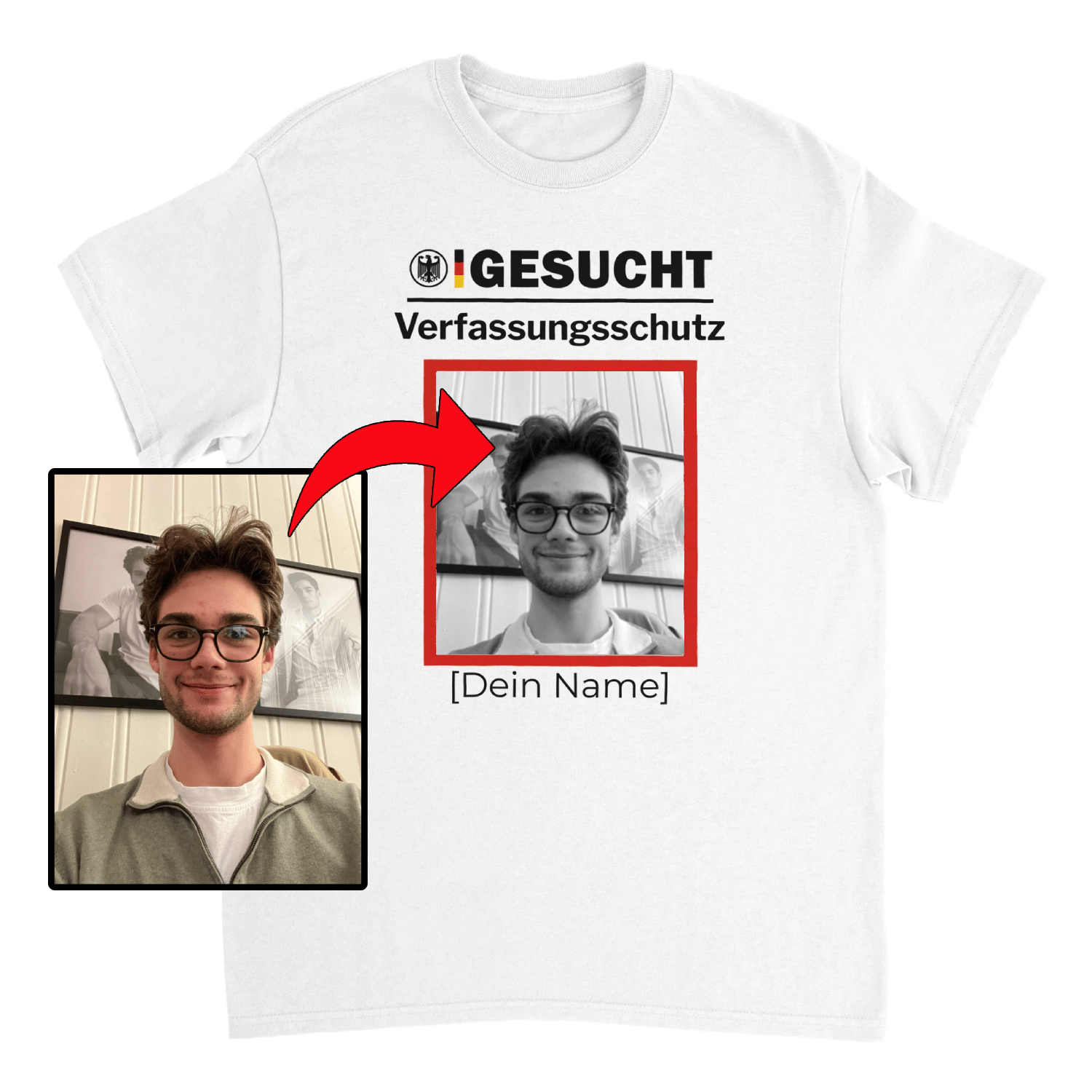 GESUCHT VERFASSUNGSSCHUTZ CUSTOM T - SHIRT - LetztesHemd