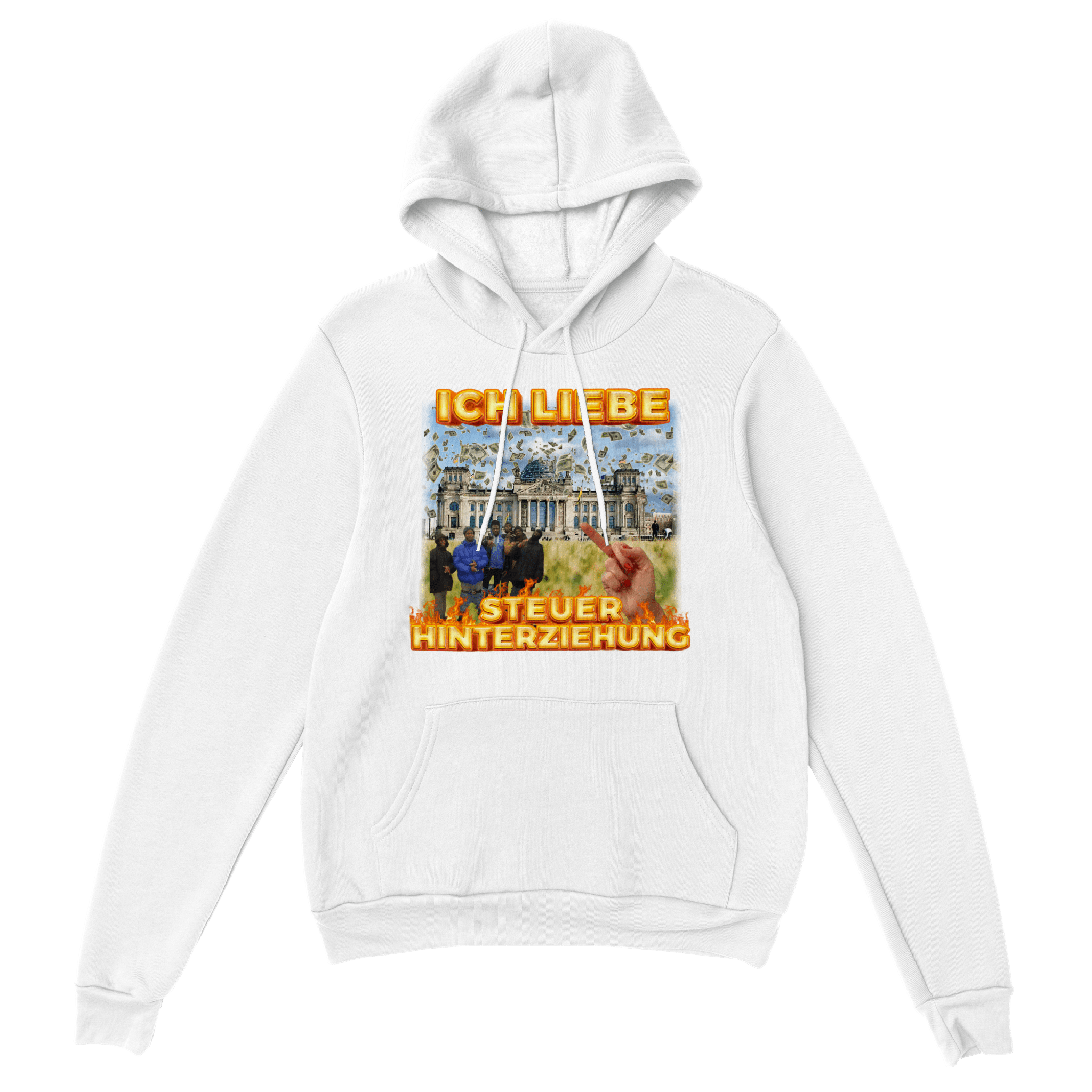 ICH LIEBE STEUERHINTERZIEHUNG DESIGN HOODIE - LetztesHemd