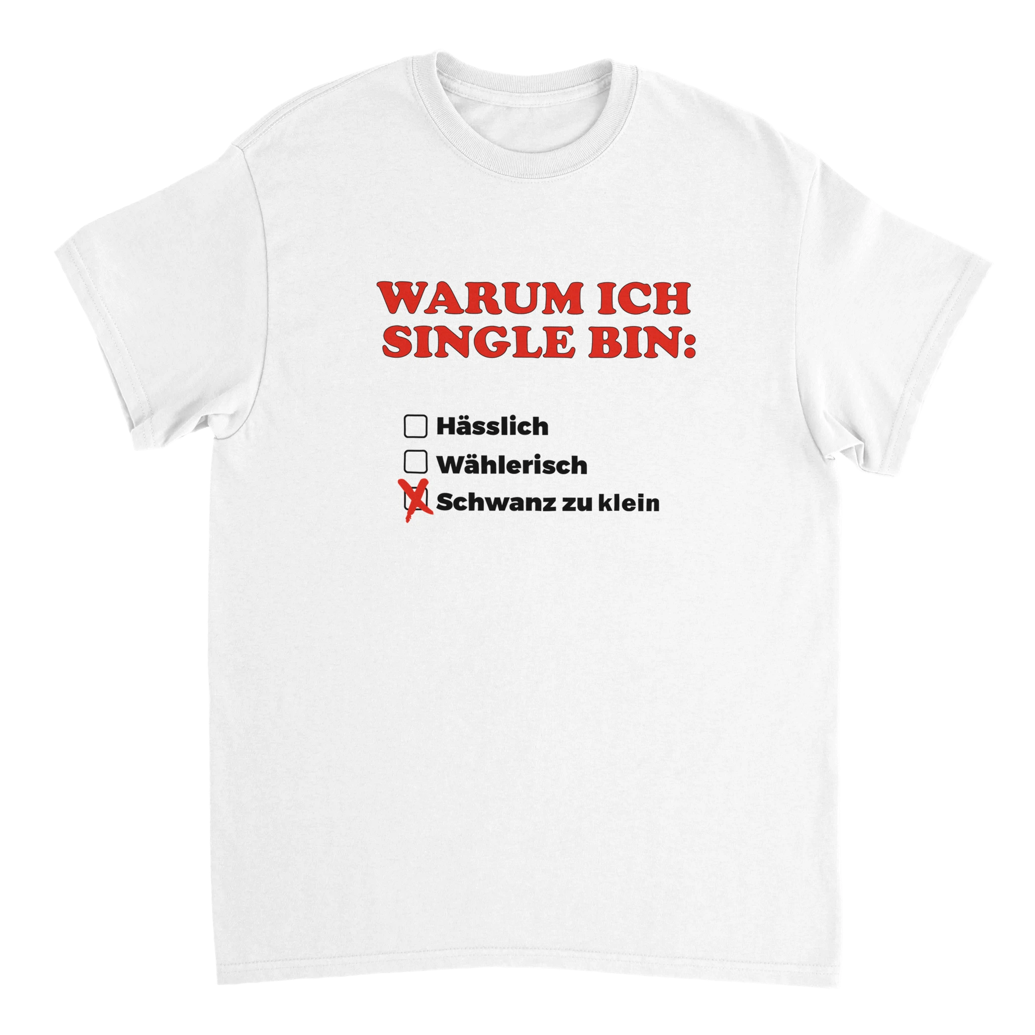 WARUM ICH SINGLE BIN KLEIN T - SHIRT - LetztesHemd